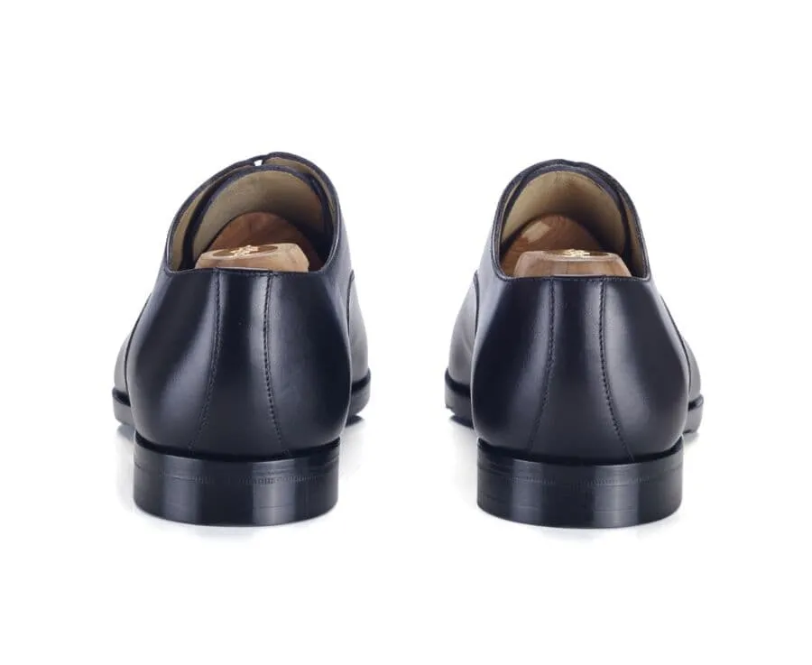 Patina Black Oxford shoes - Leather outsole &amp; rubber pad - SPEZIA II PATIN