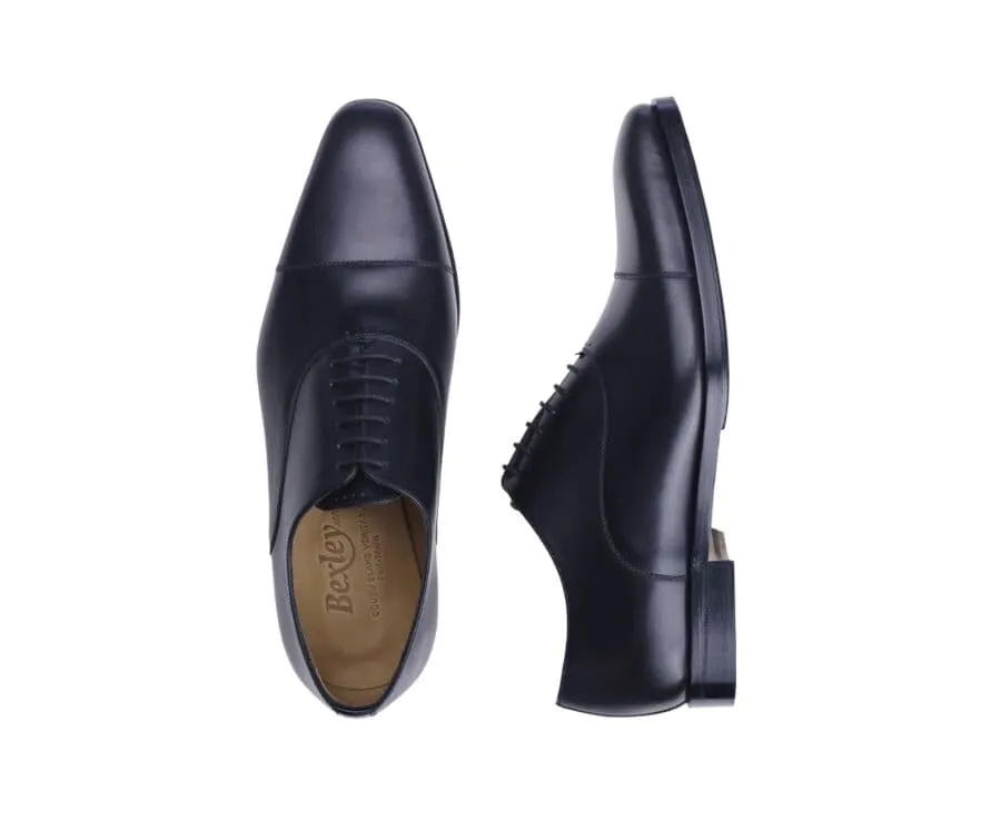 Patina Black Oxford shoes - Leather outsole &amp; rubber pad - SPEZIA II PATIN