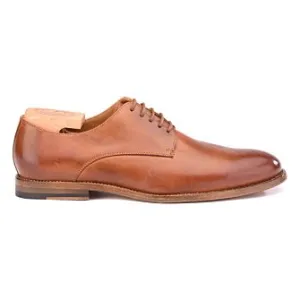 Patina Chestnut Derby Shoes - Leather outsole - HILPERTON