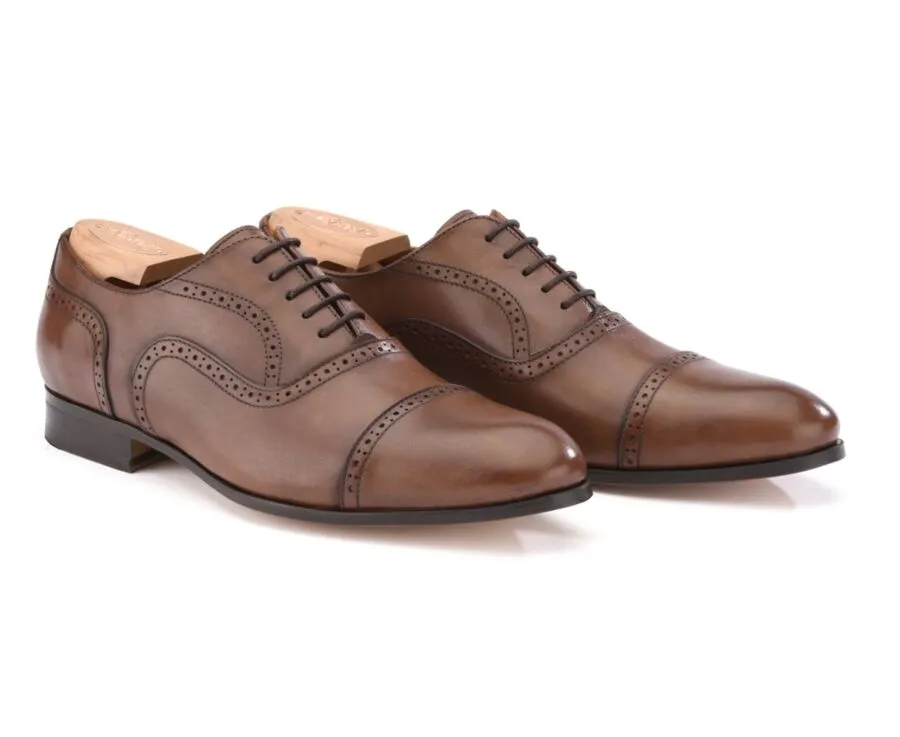 Patina Chestnut Men&#039;s Oxford shoes - Leather outsole - ALLINGTON