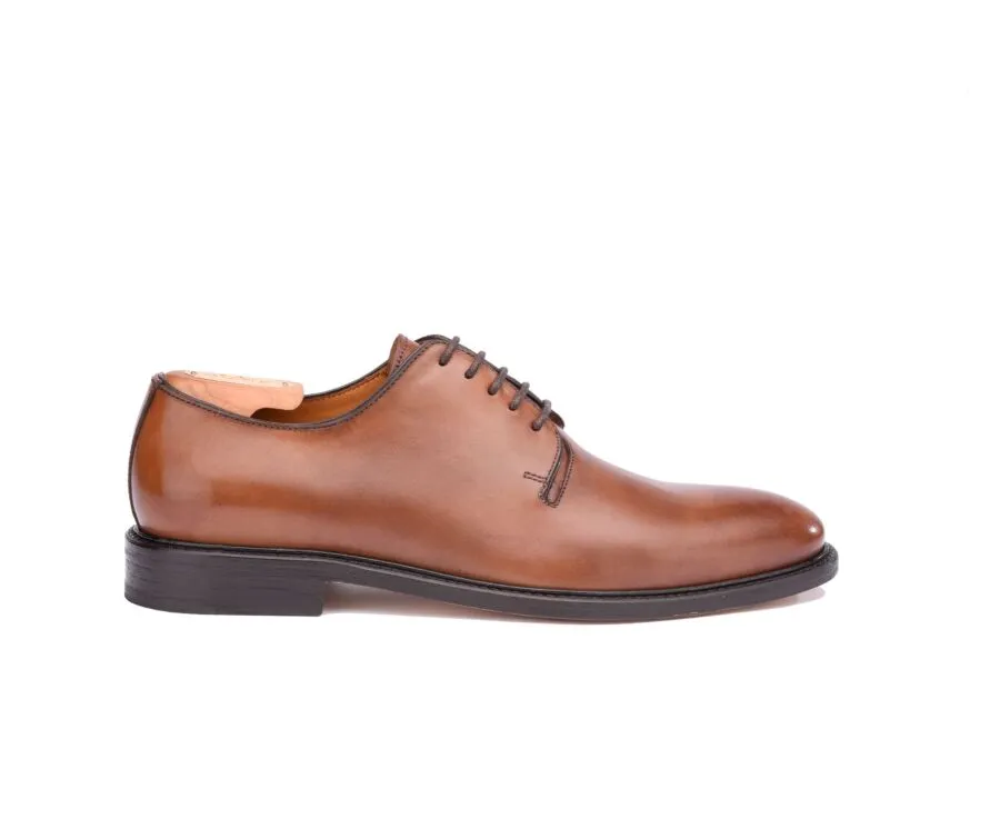 Patina Chestnut Oxford shoes - Leather outsole - CHINGFORD