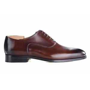 Patina Chocolate Oxford shoes - Leather outsole - WAYFORD