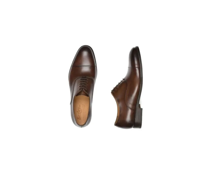 Patina Chocolate Oxford shoes - Leather outsole - WINFORD