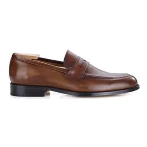 Patina Cognac leather men&#039;s loafers - DIXTON