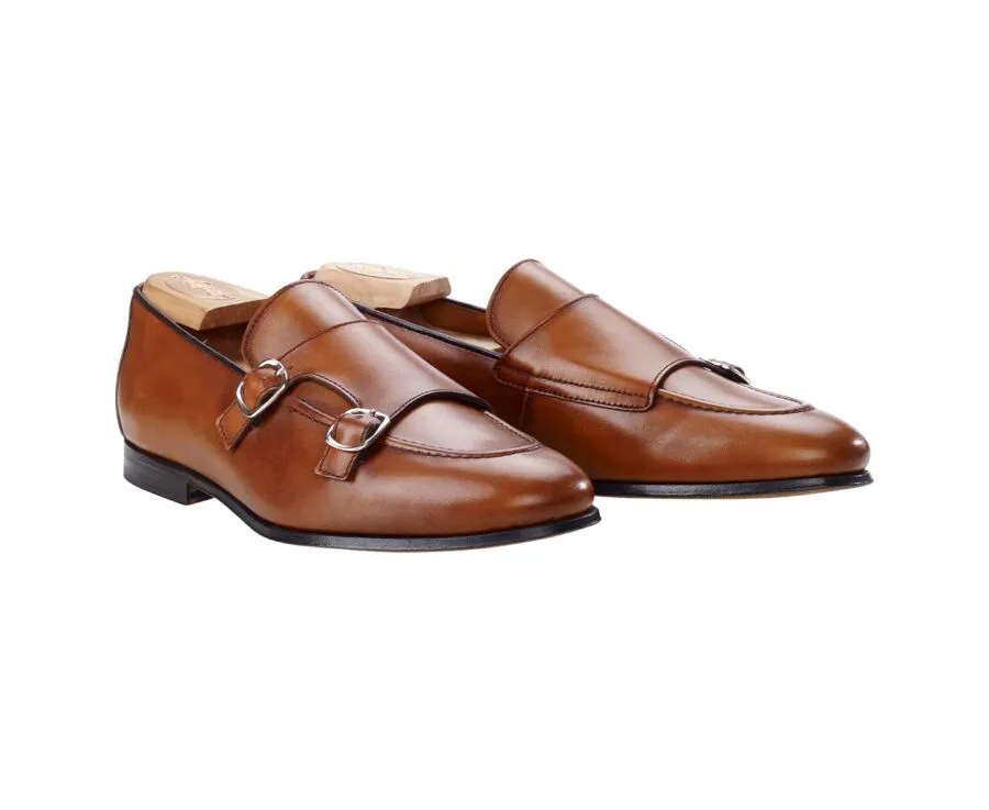 Patina Gold Double Buckle Shoes - BOVERTON