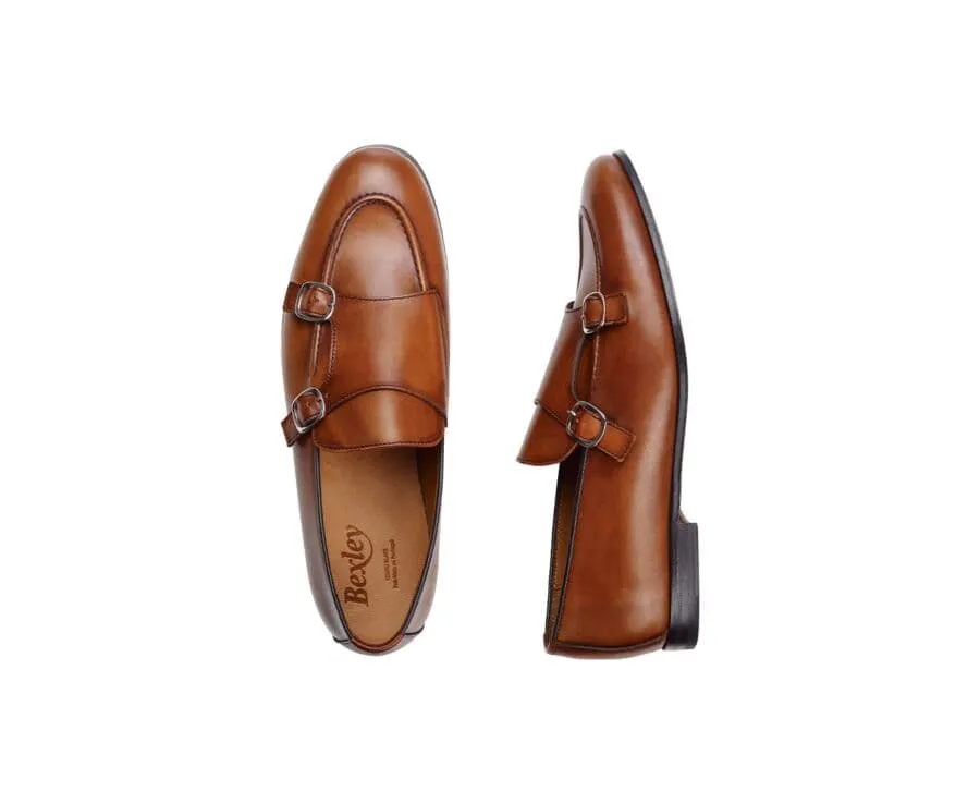 Patina Gold Double Buckle Shoes - BOVERTON