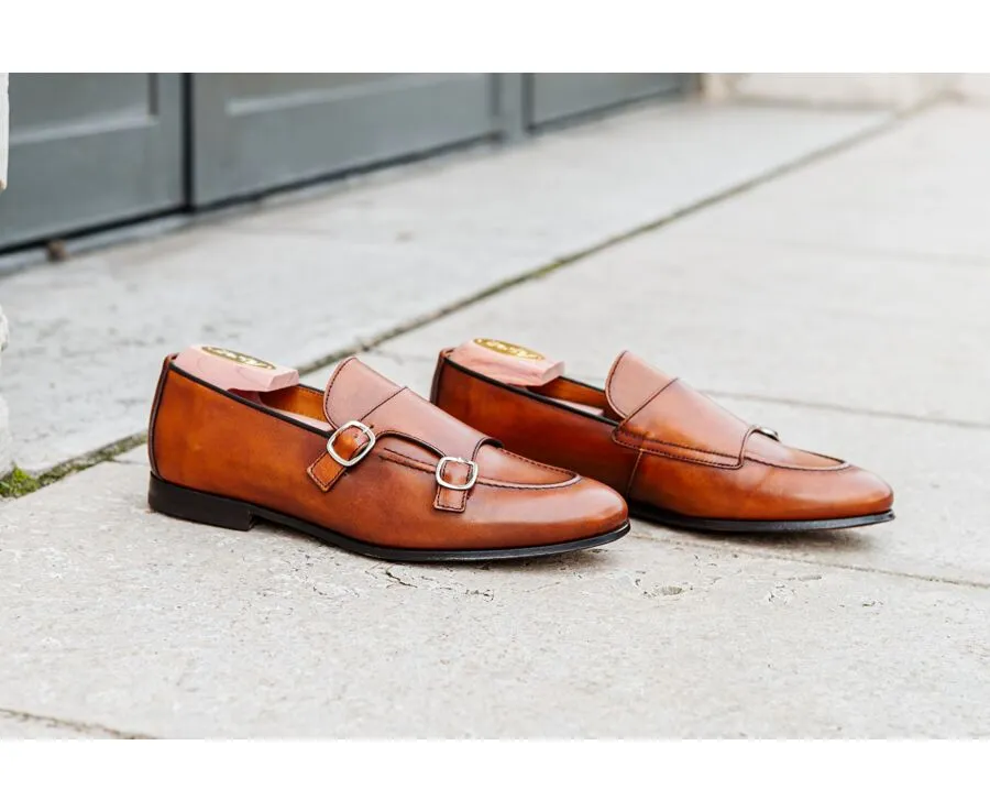 Patina Gold Double Buckle Shoes - BOVERTON