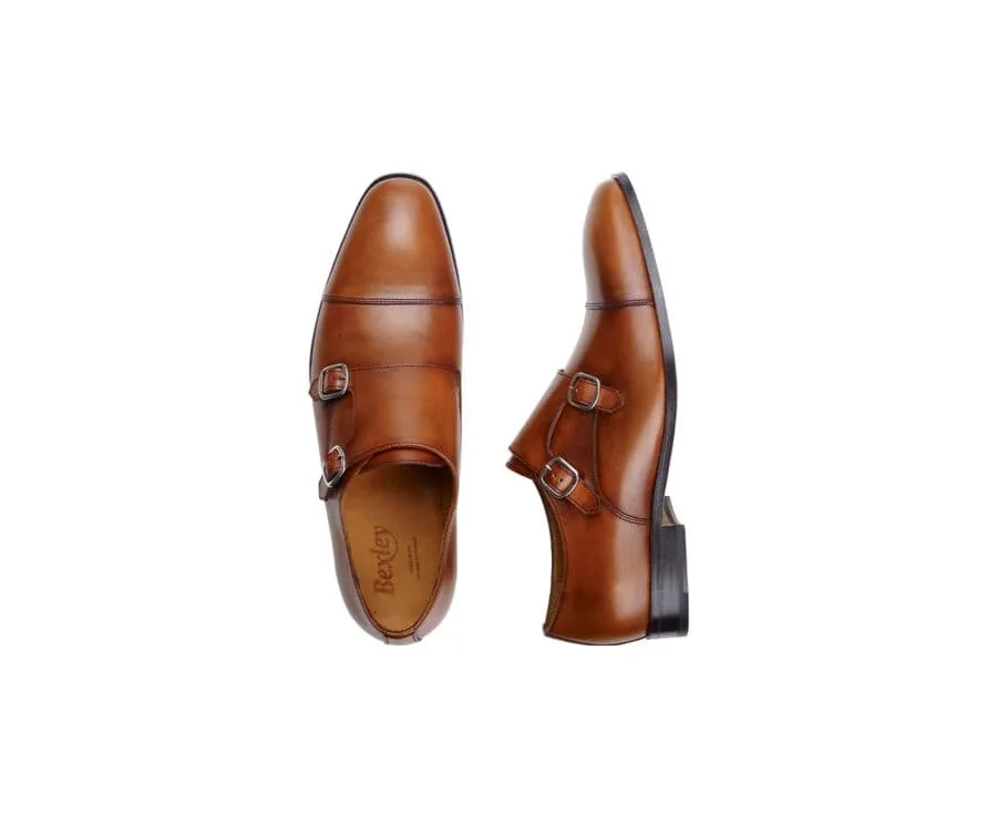 Patina Gold double Buckle Shoes - CHEDINGTON