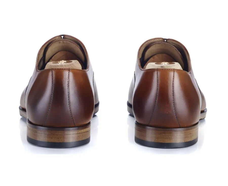 Patina Gold Oxford shoes - Leather outsole &amp; rubber pad - SPEZIA II PATIN