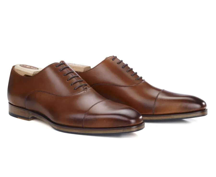 Patina Gold Oxford shoes - Leather outsole &amp; rubber pad - SPEZIA II PATIN