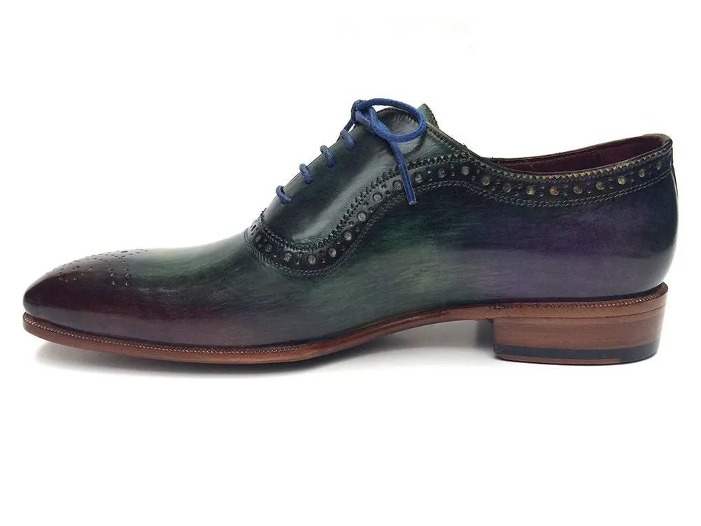 Paul Parkman Green & Purple Handmade Oxfords