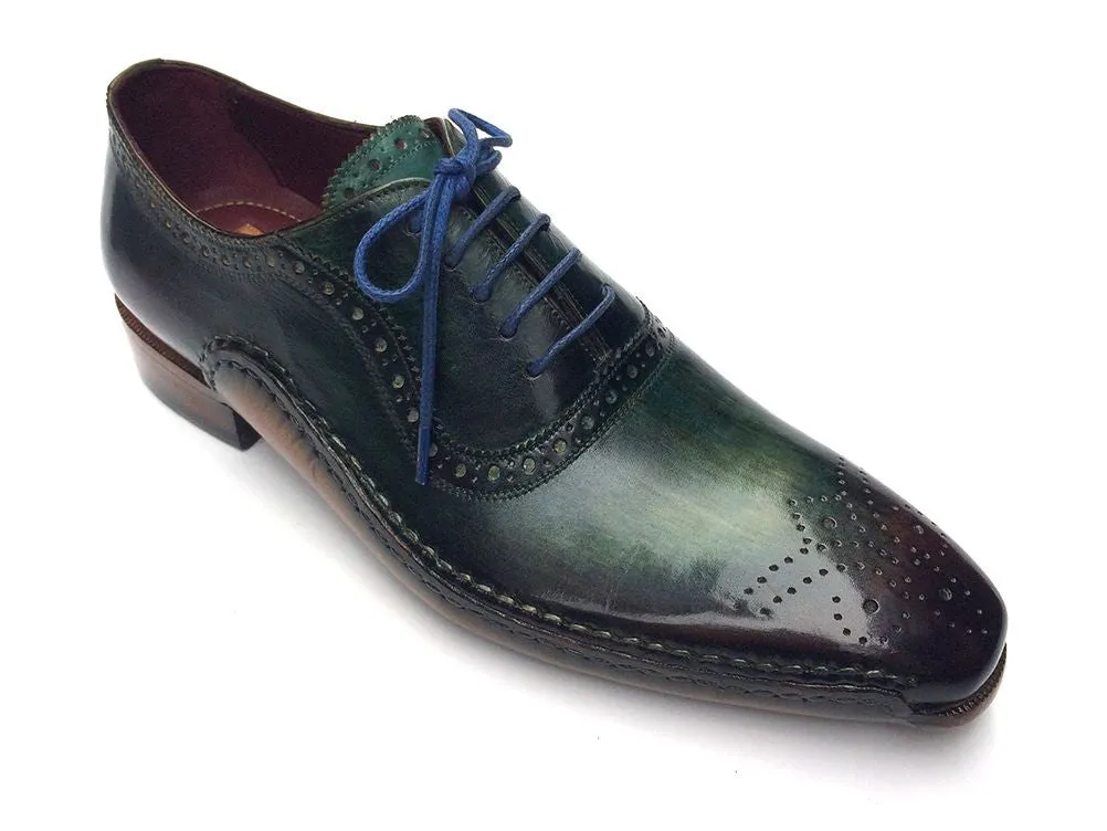 Paul Parkman Green & Purple Handmade Oxfords