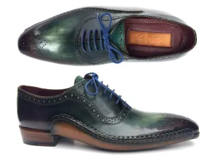 Paul Parkman Green & Purple Handmade Oxfords