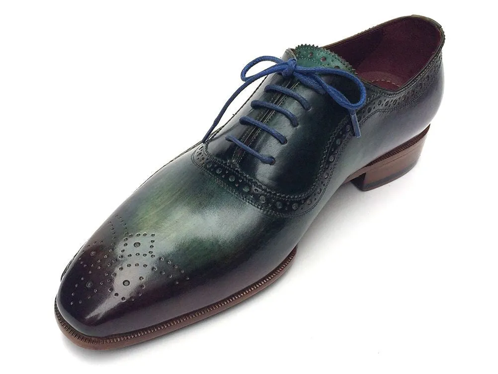 Paul Parkman Green & Purple Handmade Oxfords