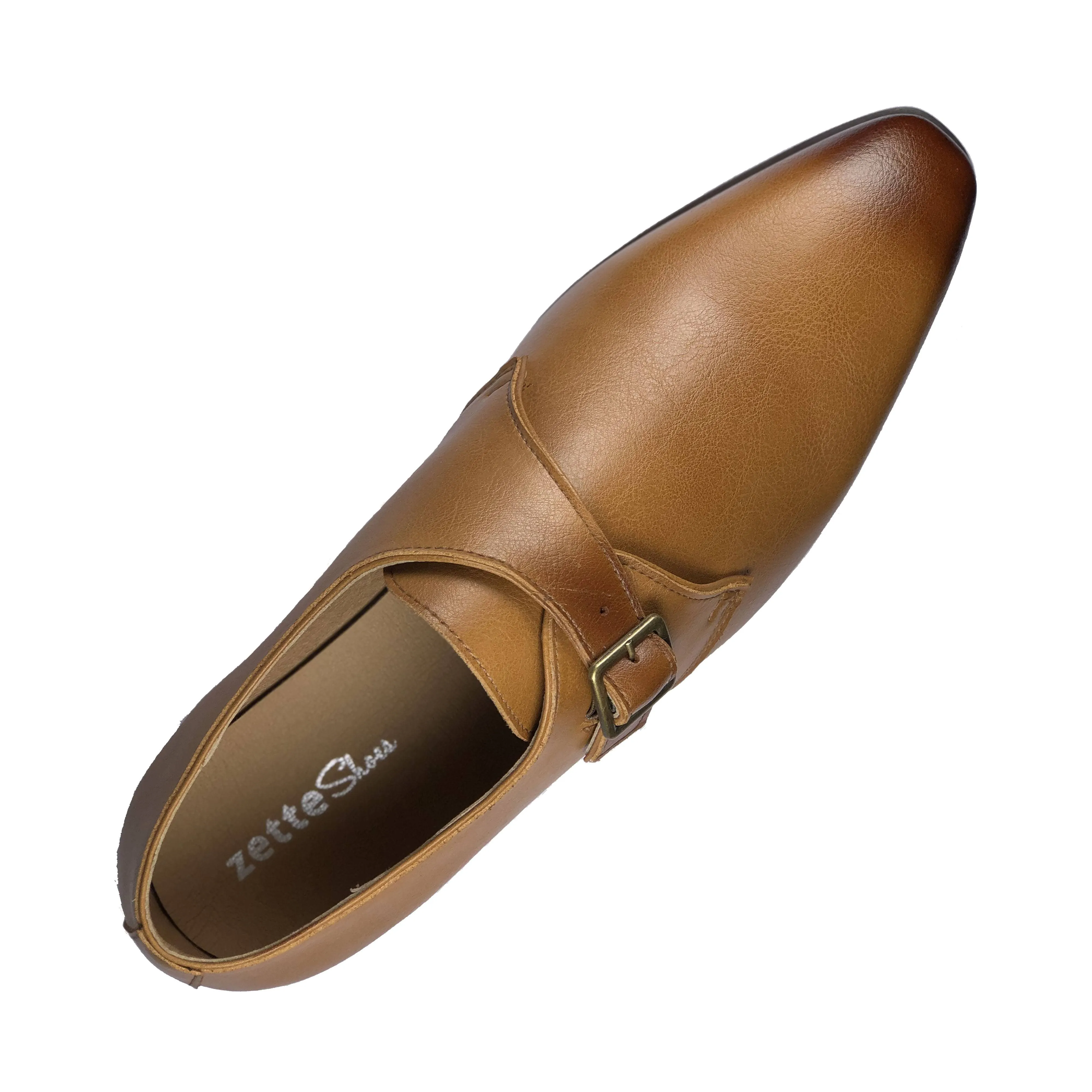 'Pierre 2' Vegan Monk Shoe by Zette Shoes - Tan