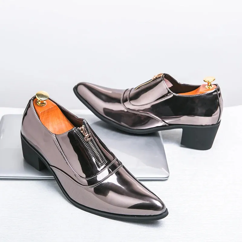 Pointed Toe Zipper Dress Shoes