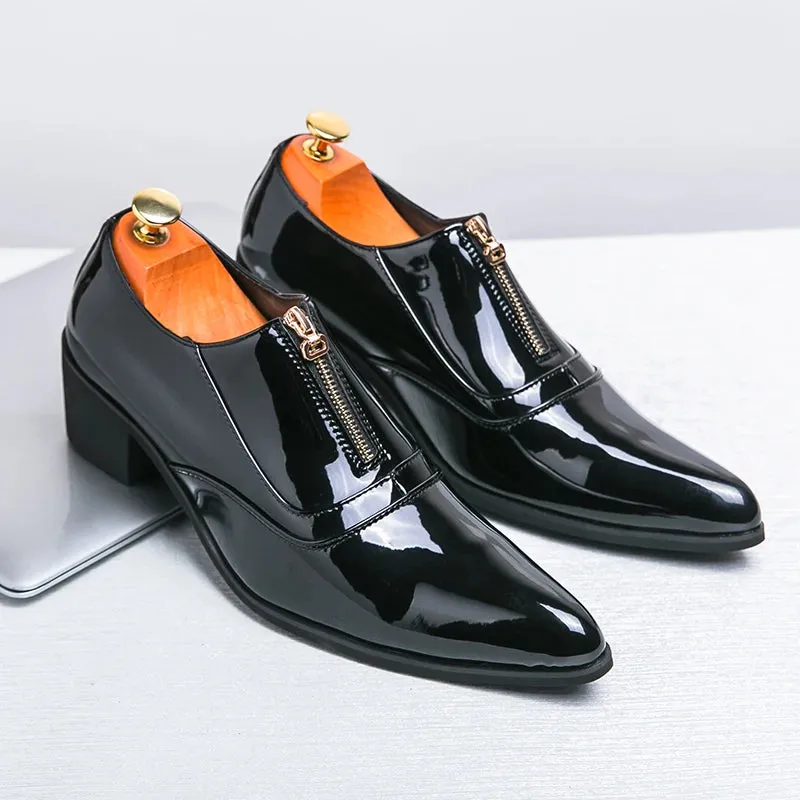 Pointed Toe Zipper Dress Shoes