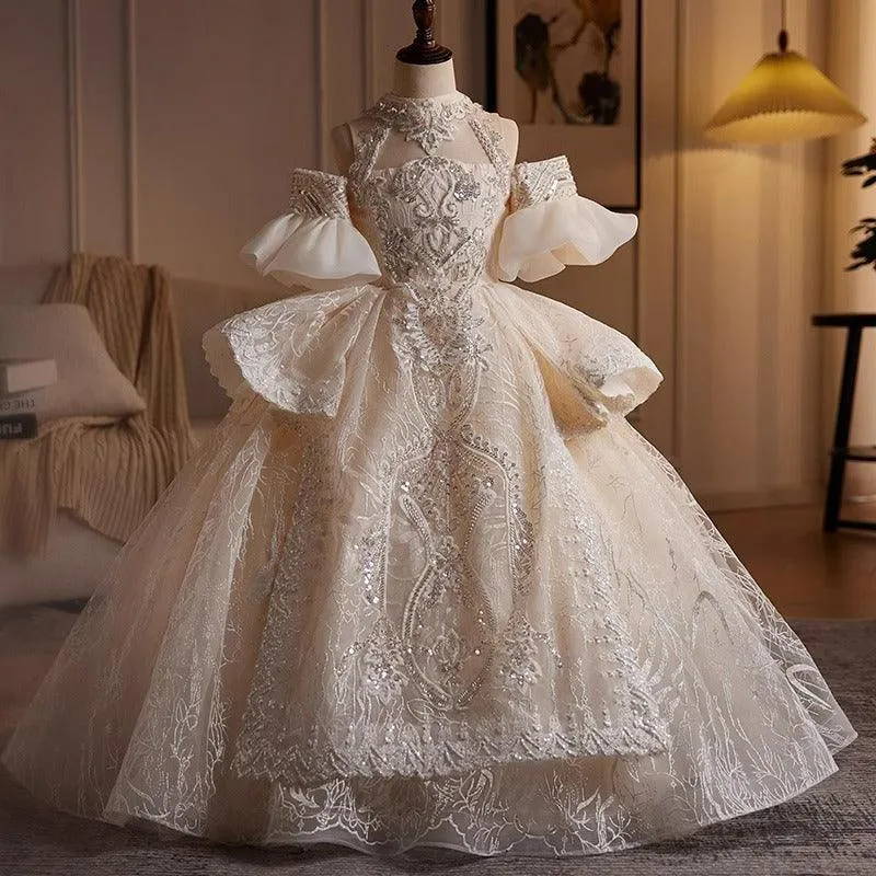 Princess Dream Lace Dress Royal Luxury Girl's Dress