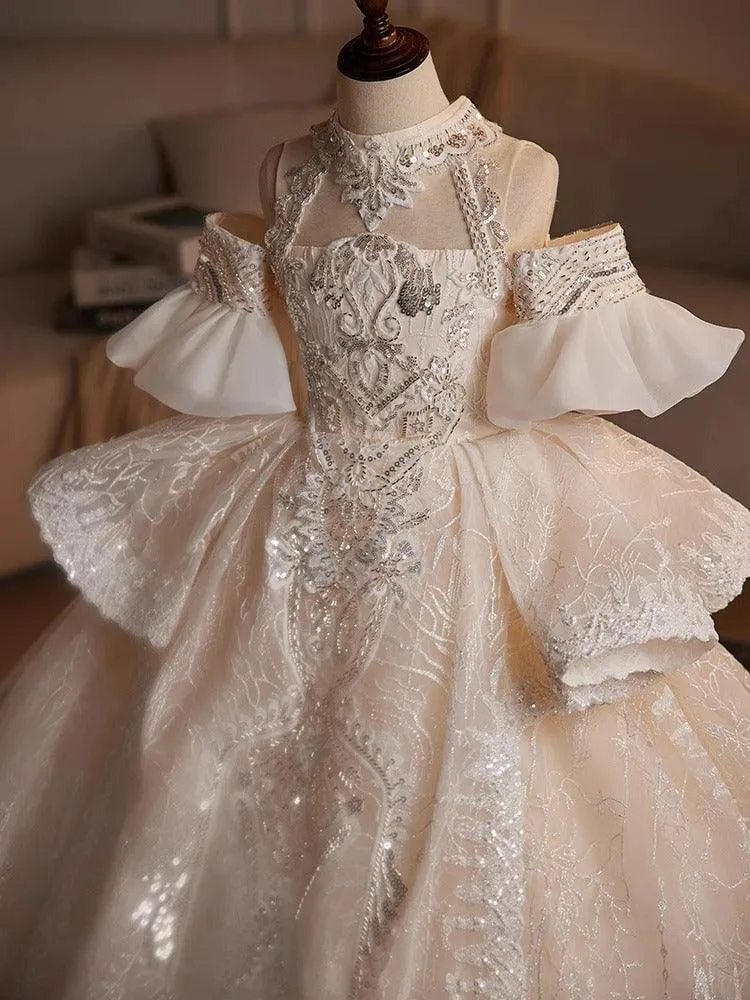 Princess Dream Lace Dress Royal Luxury Girl's Dress