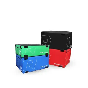 Pure Fitness Gym Crossfit Soft Plyo Set of 4 Jumping Box [WS]