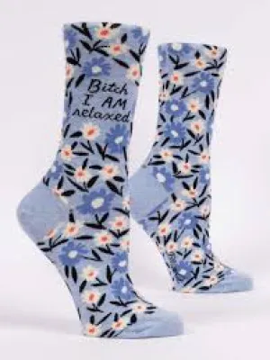 "Blue Q" Women's Socks - Bitch I Am Relaxed