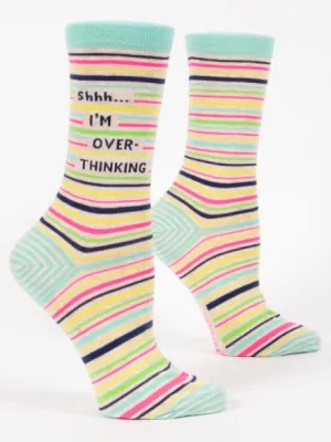 "Blue Q" Women's Socks - Shhh... I'm Over-thinking