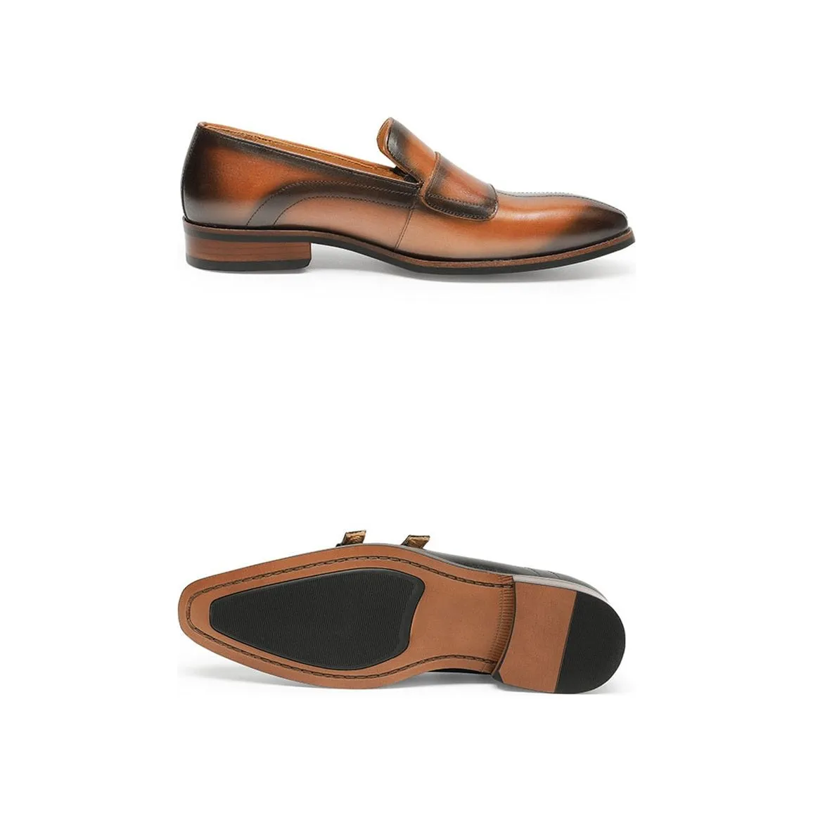 Refined Exotic Leather Monk Strap Party Loafers