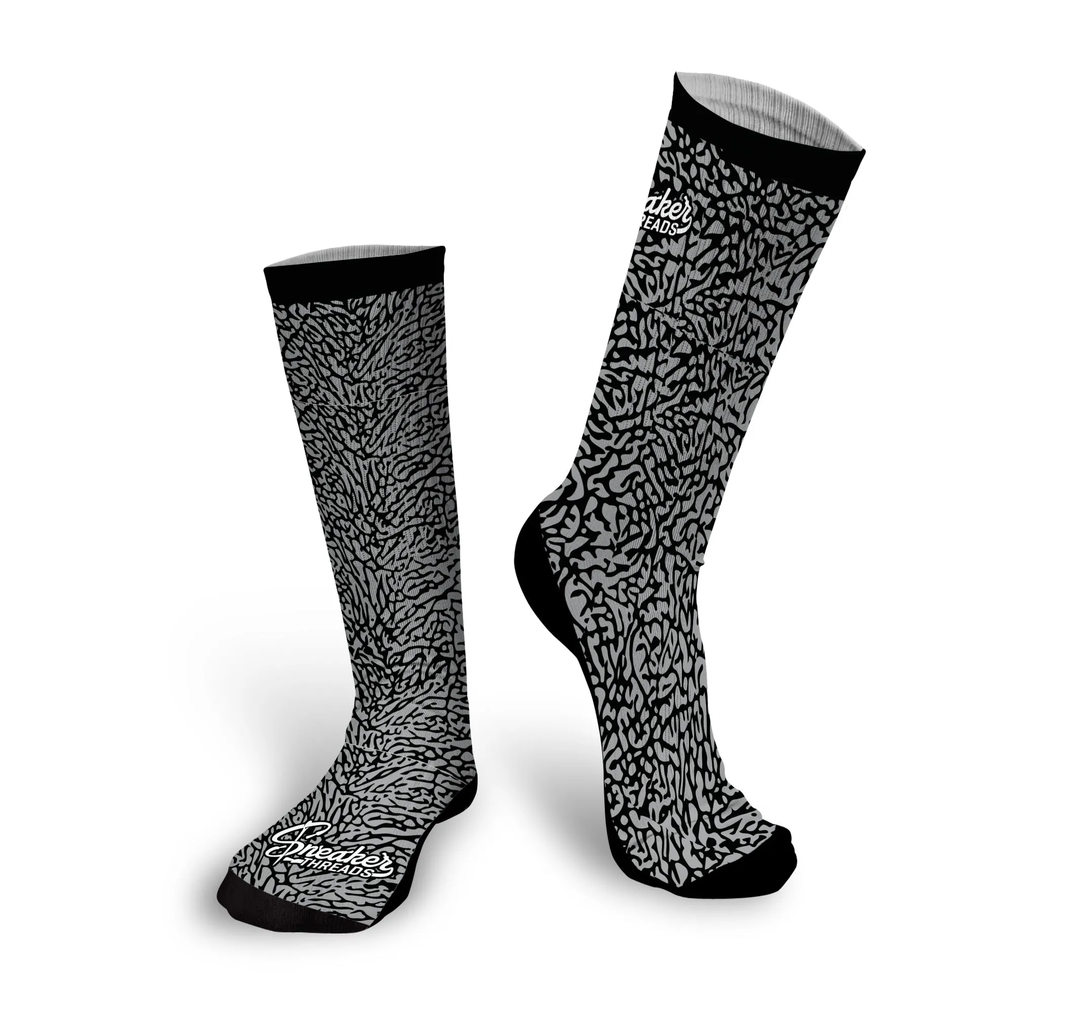 Retro 3 Crackle Print Socks