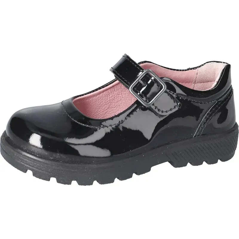 Ricosta: Alice Black Patent School Shoes