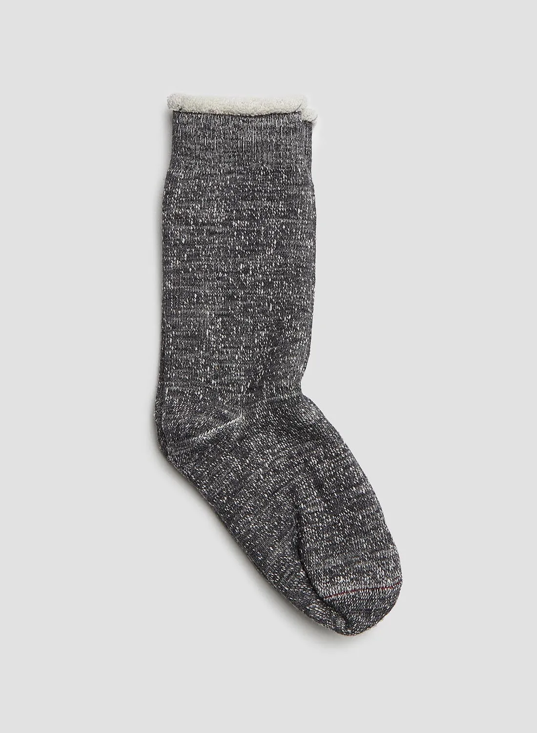 Rototo Double Face Crew Sock in Charcoal