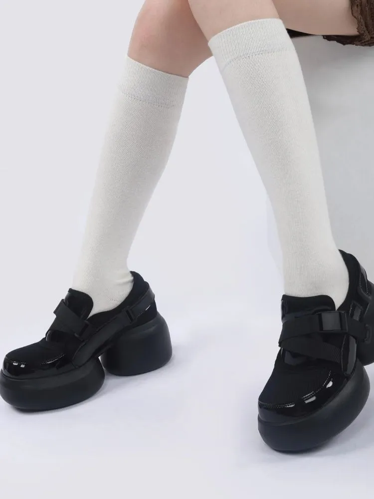 Round Toe Cross Belt Mesh Platform Shoes【s0000002307】