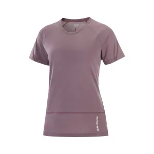 Salomon | Women's Cross Run Short Sleeve T-Shirt - Moonscape