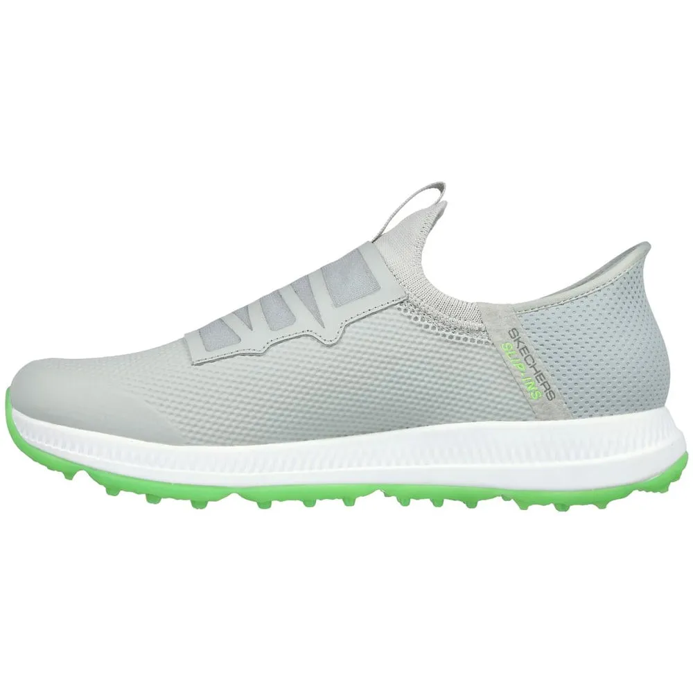 Skechers Go Golf Elite 5 Slip-In Twist Fit Spikeless Waterproof Shoes - Grey/Lime