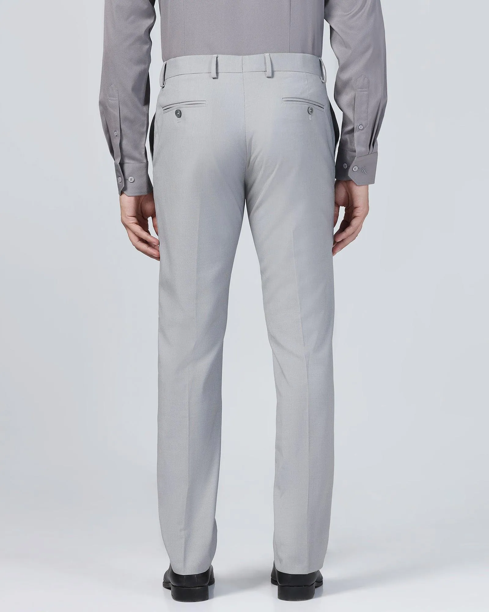 Slim Comfort B-95 Formal Light Grey Textured Trouser - Mazda