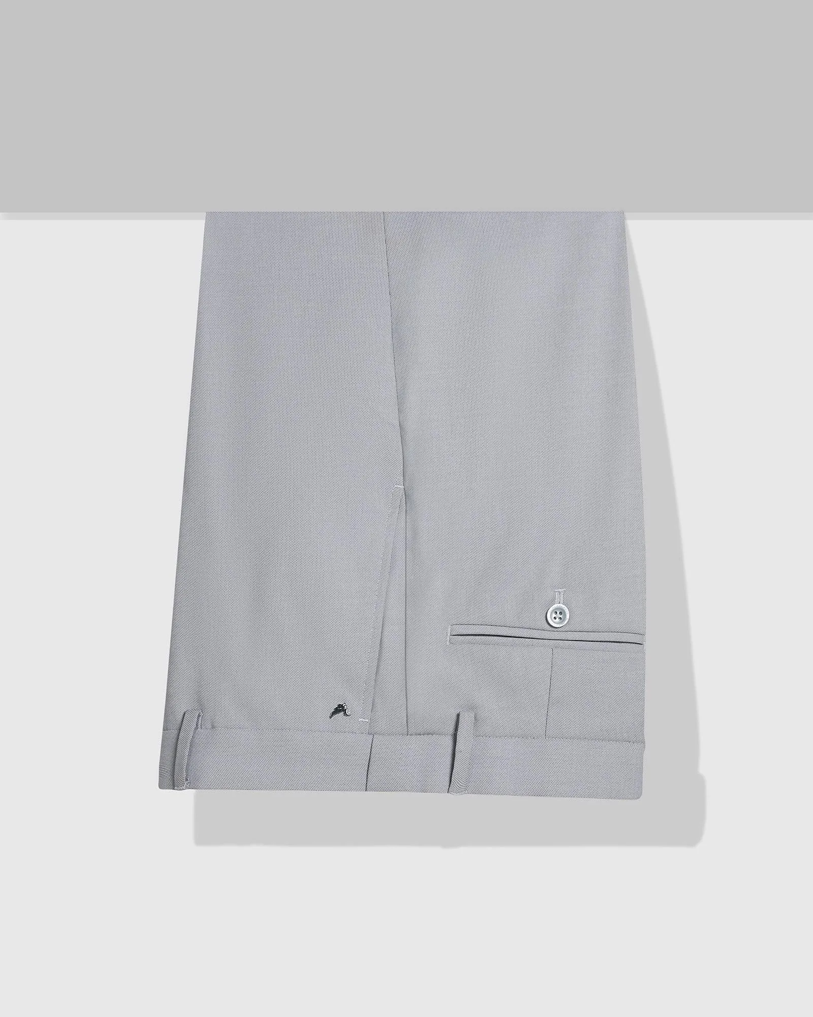 Slim Comfort B-95 Formal Light Grey Textured Trouser - Mazda