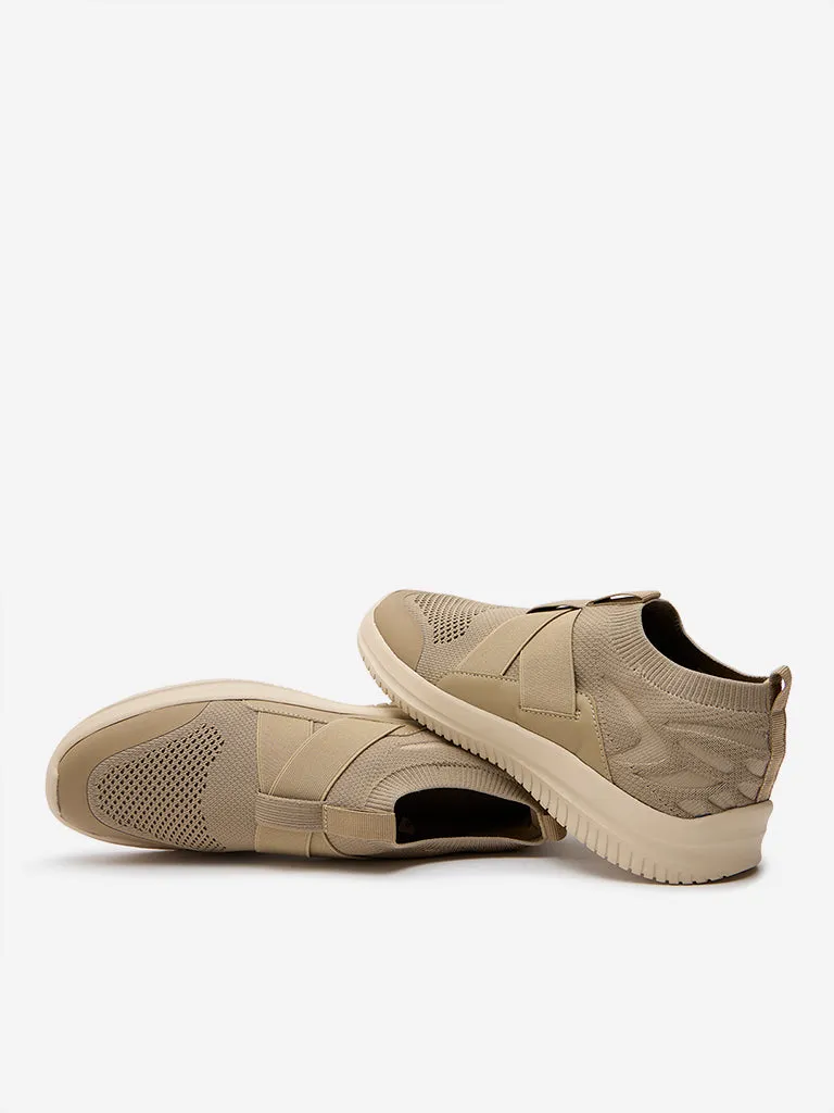 SOLEPLAY Taupe Cross Elastic-Detailed Shoes