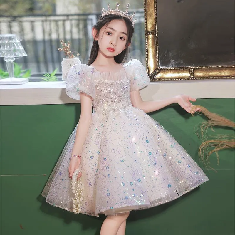 Sparkling Sequin Dress Shiny Embroidered Princess Dress