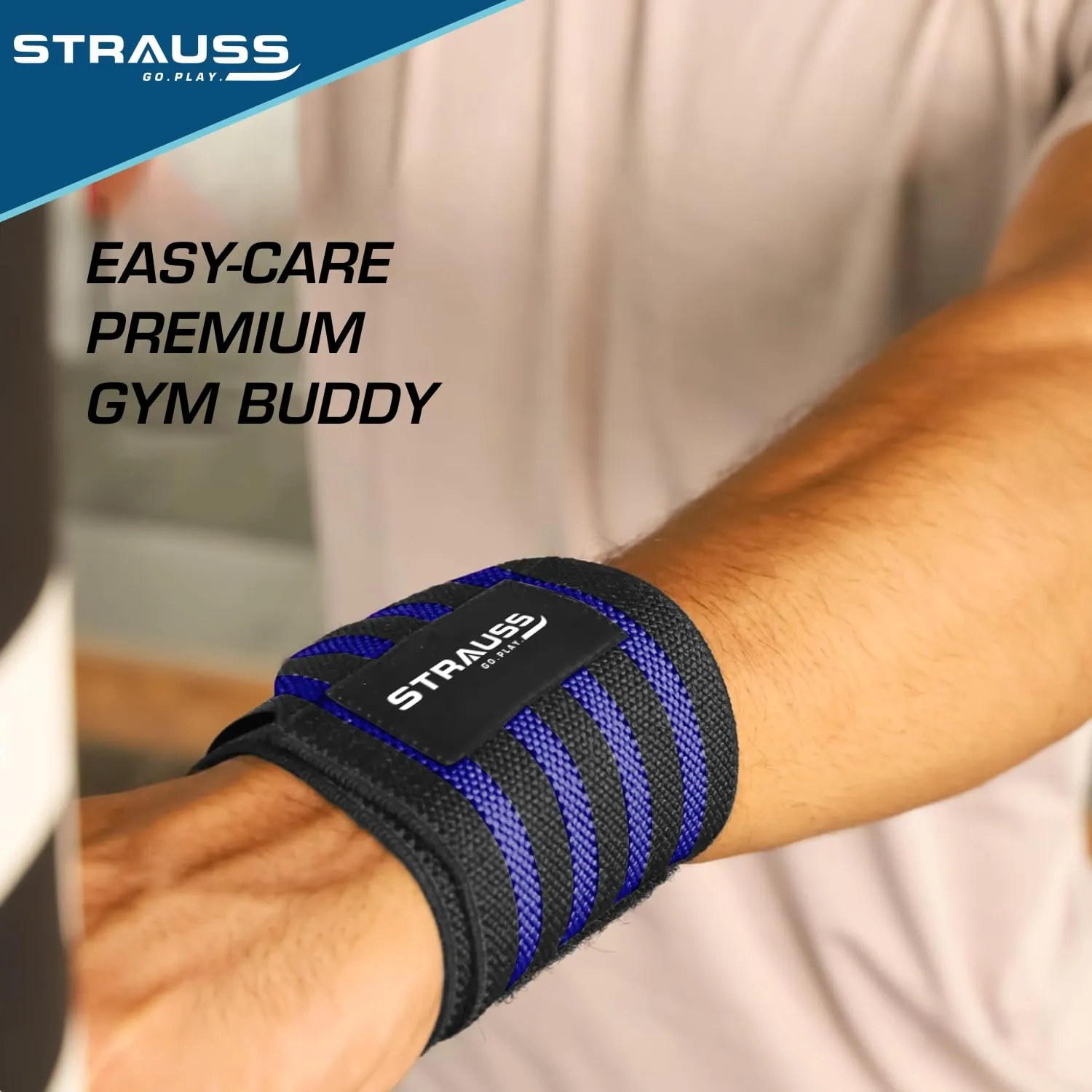 Strauss WL Cotton Gym Support, (Blue)