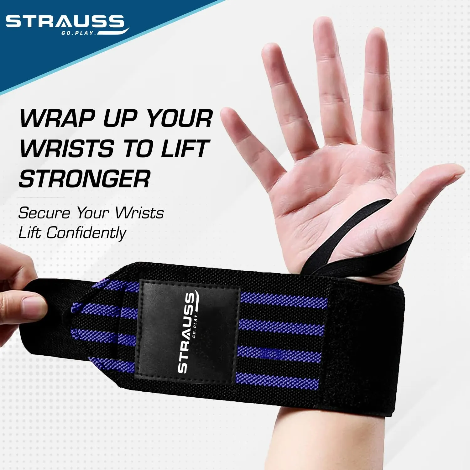 Strauss WL Cotton Gym Support, (Blue)