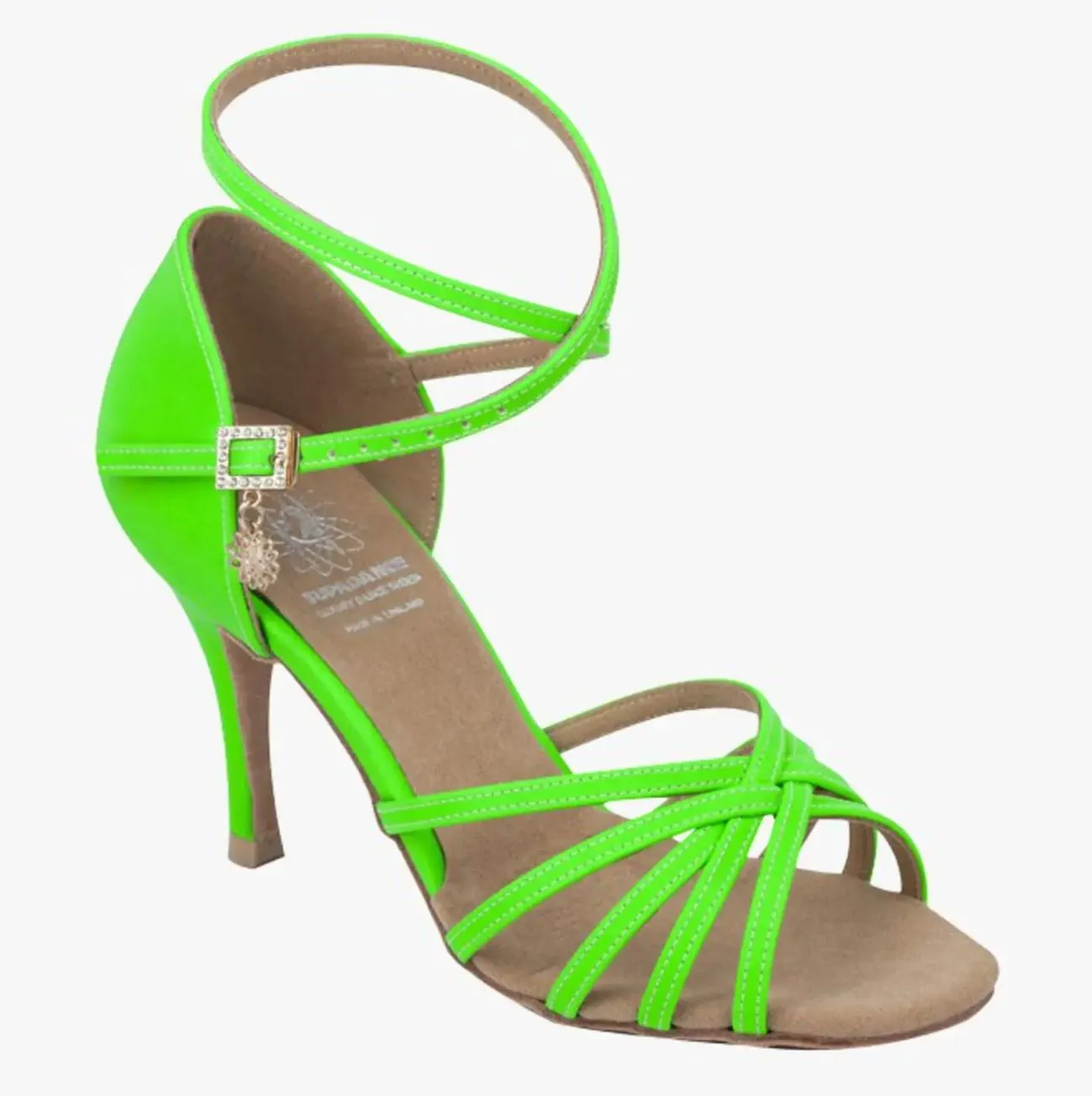 Supadance Ladies Latin Dance Shoes with Wrap Around Ankle Strap in Neon Colors 1143