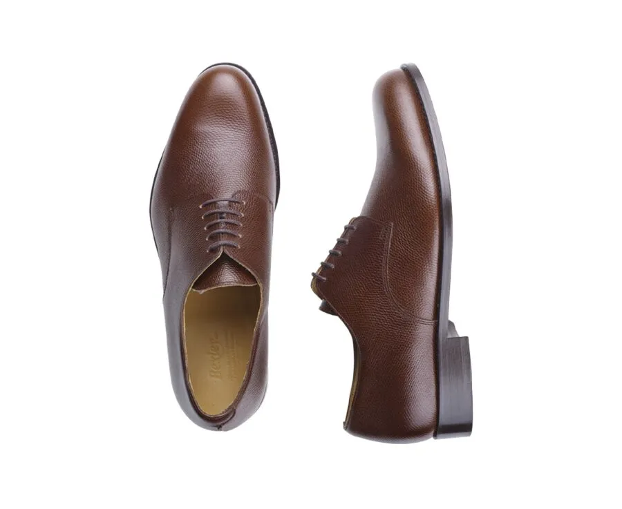 Sweet chestnut grained Derby Shoes - Leather outsole - DOVER