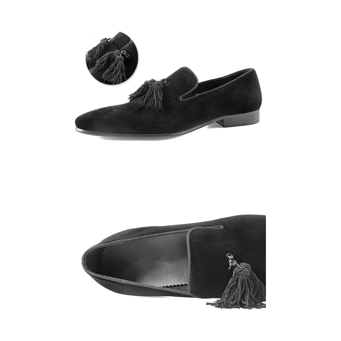 TasselLux Cow Leather Slip-on Loafers