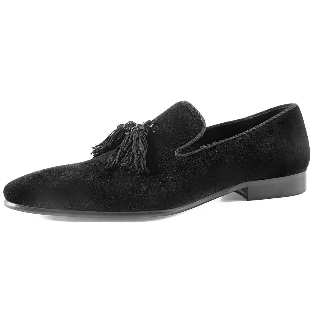 TasselLux Cow Leather Slip-on Loafers