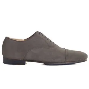 Taupe Suede Oxford shoes - Leather outsole &amp; rubber pad - LENNOX PATIN