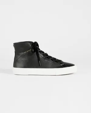 Ted Baker Kimyil Leather Colour Drench High Top Vulc Trainer | Black