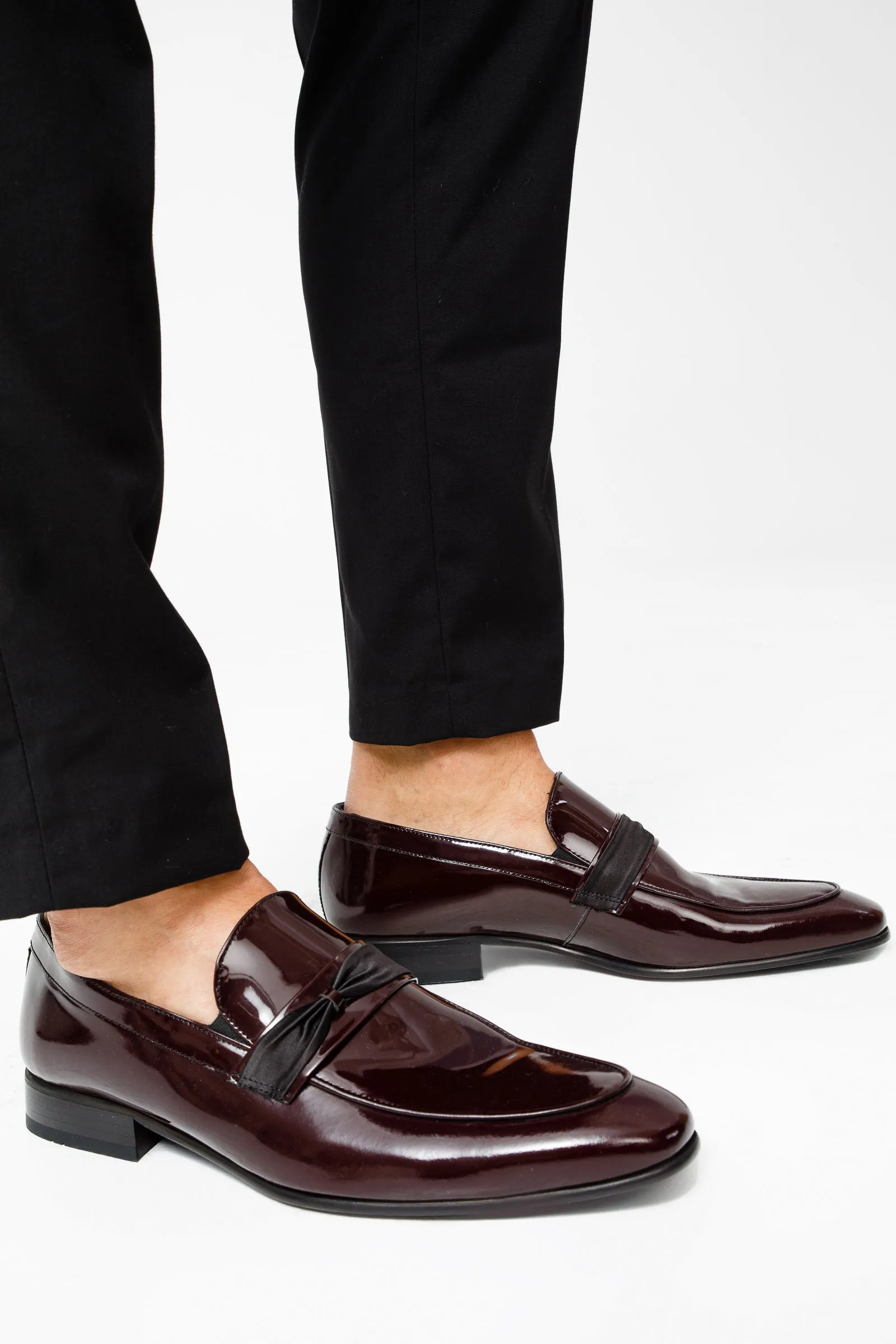 The Dodoma Burgundy Patent Leather Loafer Men Shoe