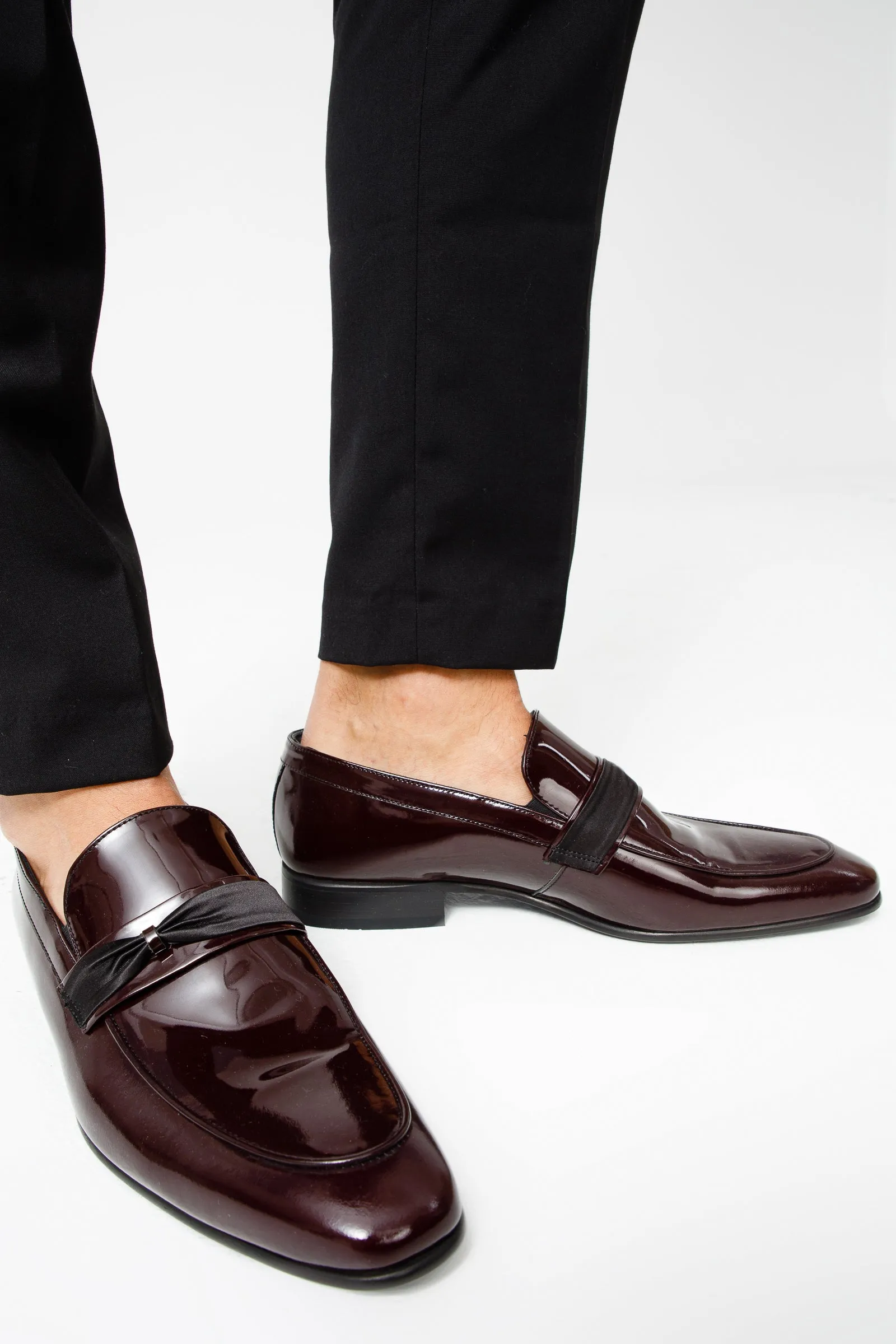 The Dodoma Burgundy Patent Leather Loafer Men Shoe