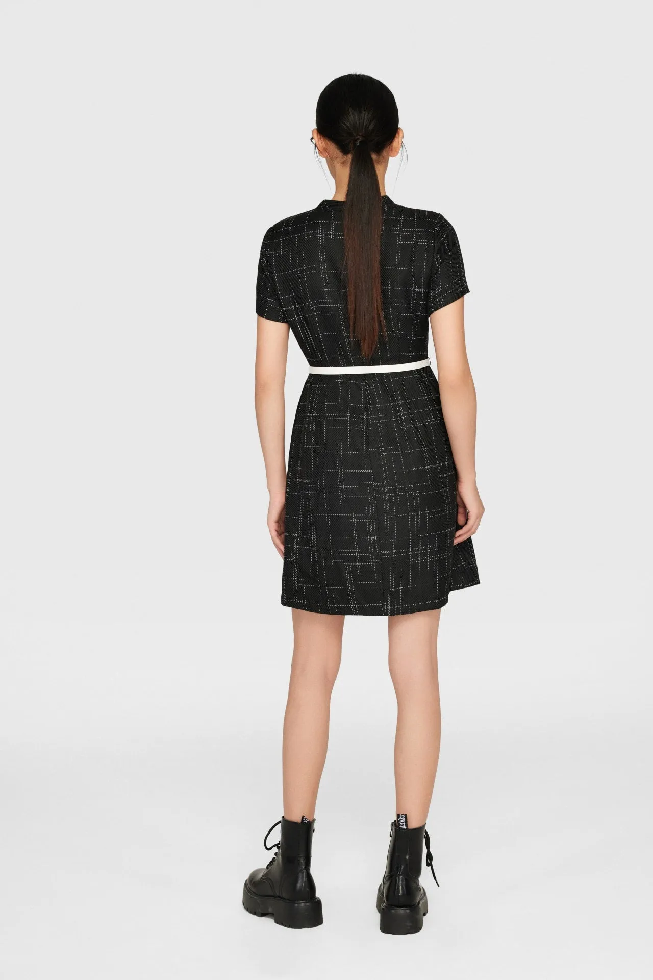 Twiggy Soft Touch Check Dress with Belt