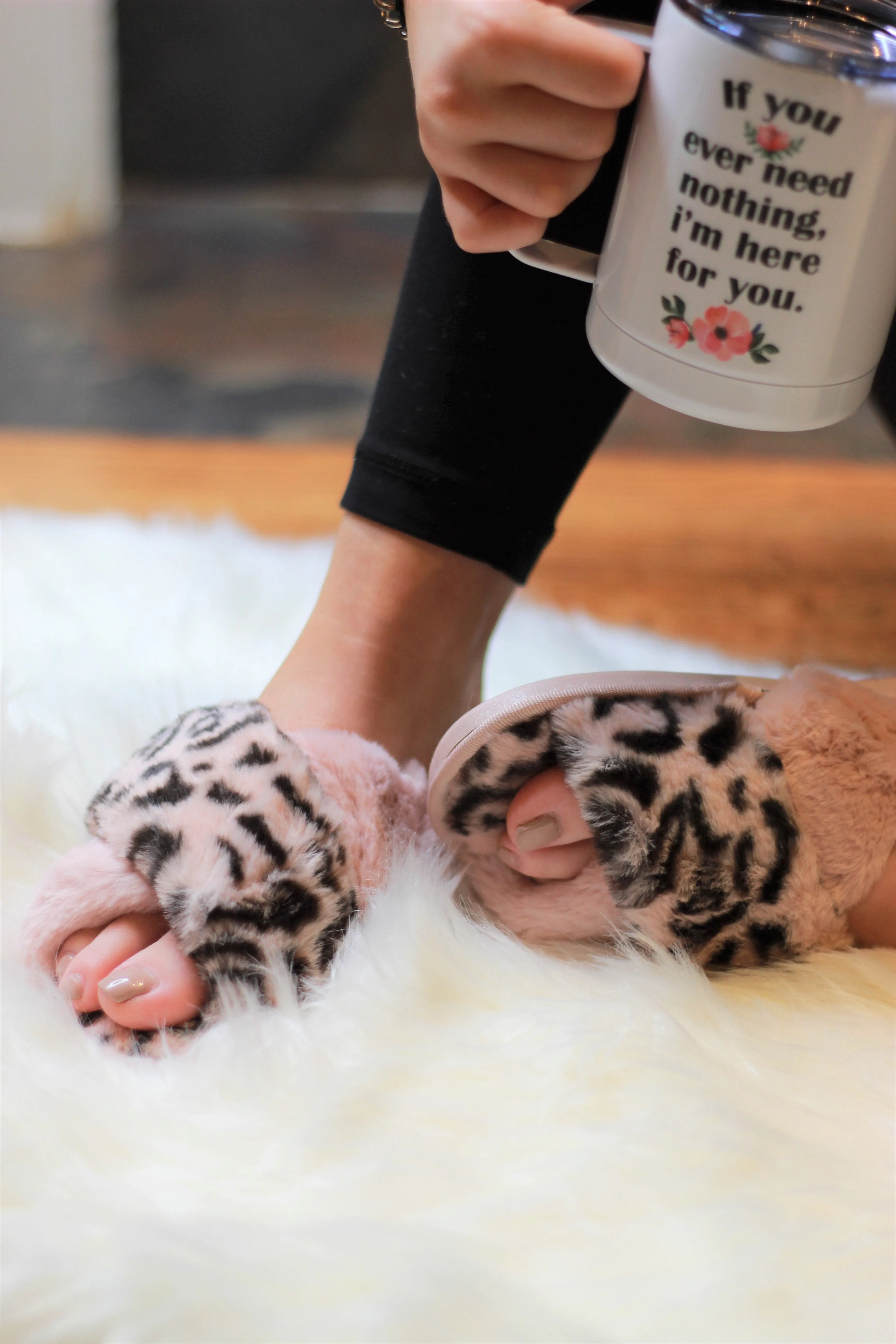 Ultra Fuzzy Animal Print House Shoes