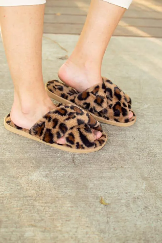 Ultra Fuzzy Animal Print House Shoes